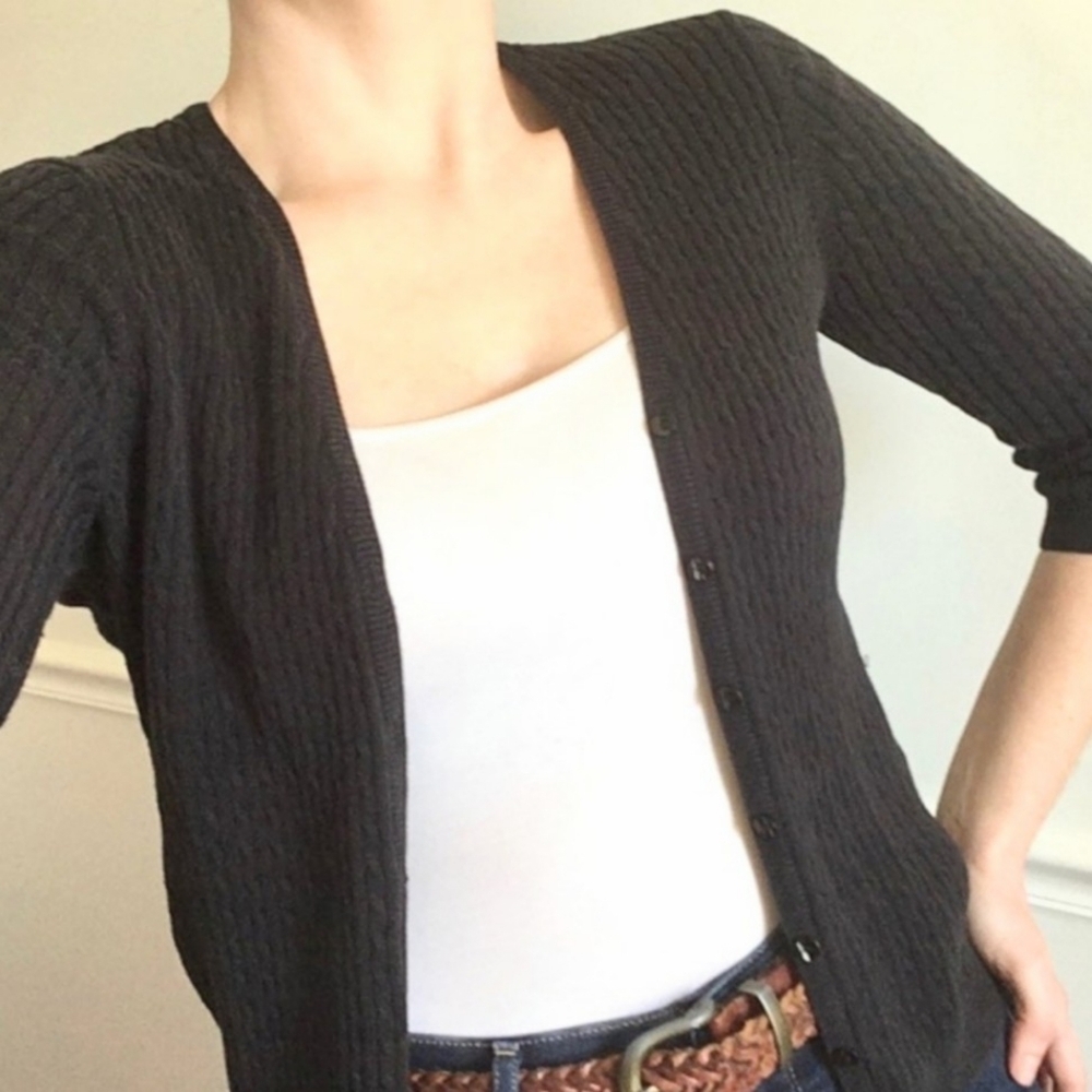 Jeanne Pierre Cableknit Cardigan